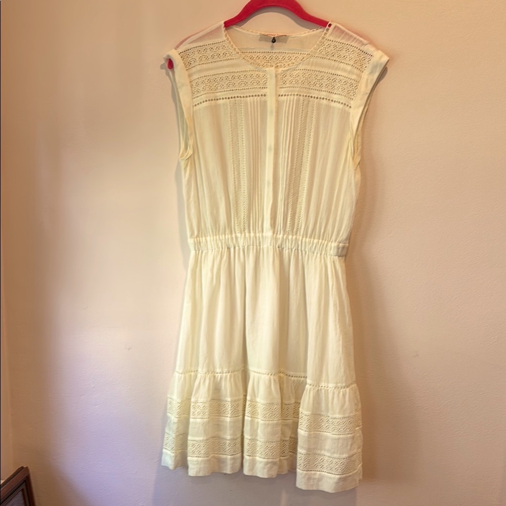 Ivory Eyelet Sleeveless Dress